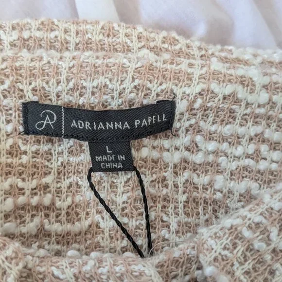 NWT Adrianna Papell Blush Pink Bouclé Wedding Guest Blazer | Size L - Picture 6 of 7